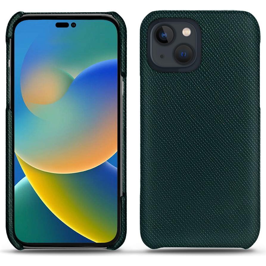 Noreve Lederschutzhülle (Apple iPhone 14), Smartphone Hülle, Grün