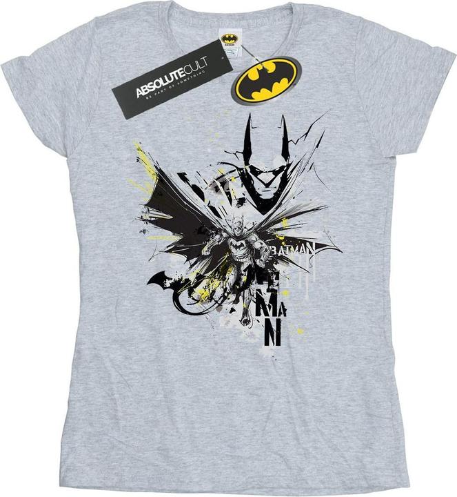 Actual product image Womens/Ladies Batman Batface Splash Cotton T-Shirt (S)
