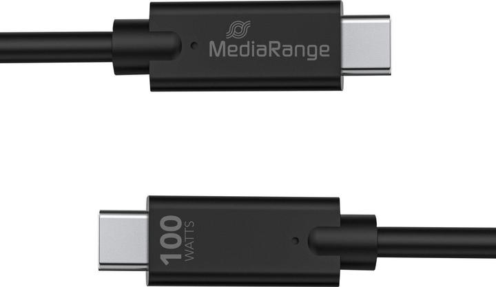 Actual product image MediaRange USB-C charging/data cable USB 3.1 sw (1.20 m, USB 3.1, 100 W)