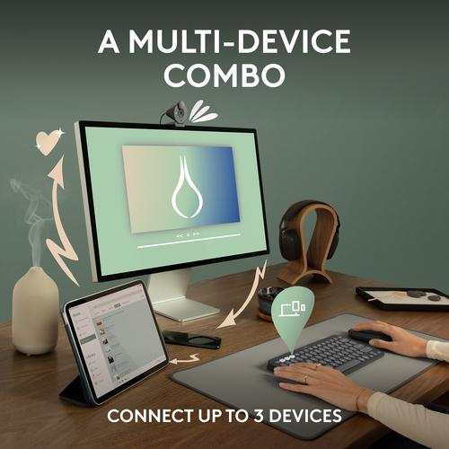 Actual product image Logitech Pebble 2 Combo Tonal White Fra (FR, Cable)
