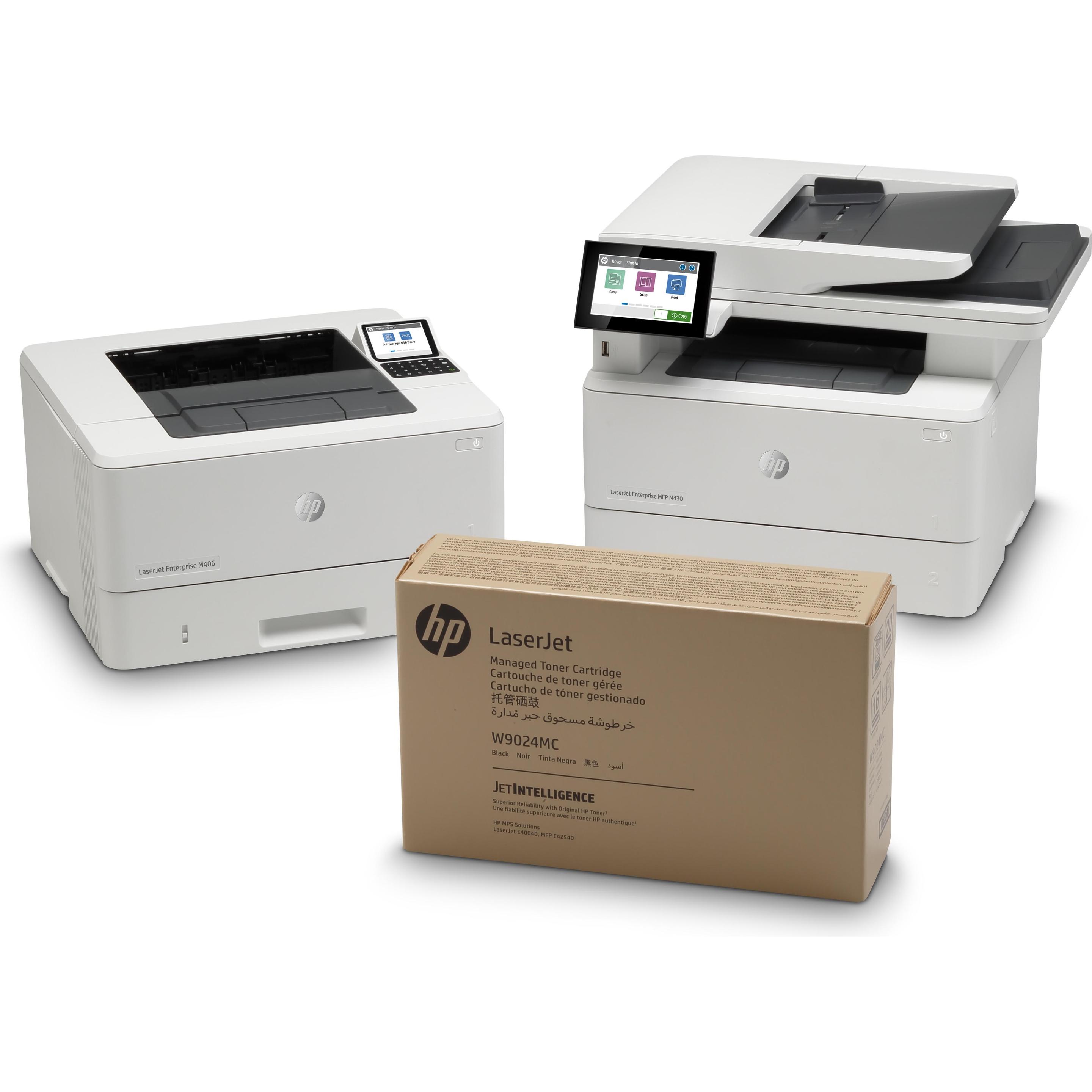 HP LaserJet Enterprise M406dn (Laser, Schwarz-Weiss), Drucker, Weiss