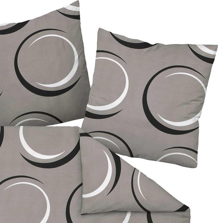 Produktbild Janine Mako-Satin Bettwäsche J.D. 87065 taupe (Bettwäsche Set, 80x80 cm, 135x200 cm)