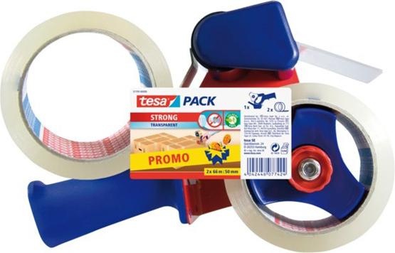 Actual product image tesa Packing tape dispenser with 2 rolls