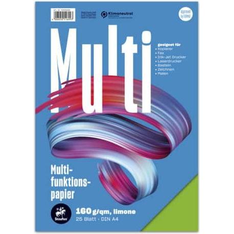 Staufen, Kopierpapier, Multifunktionspapier 7X 734051699 A4 160g limone 25Bl. (160 g/m², 25 x, A4)