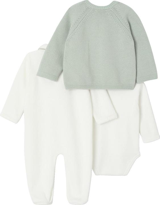 Actual product image Vertbaudet Baby Geschenk-Set zur Geburt: Strickjacke, Strampler & Body (56)