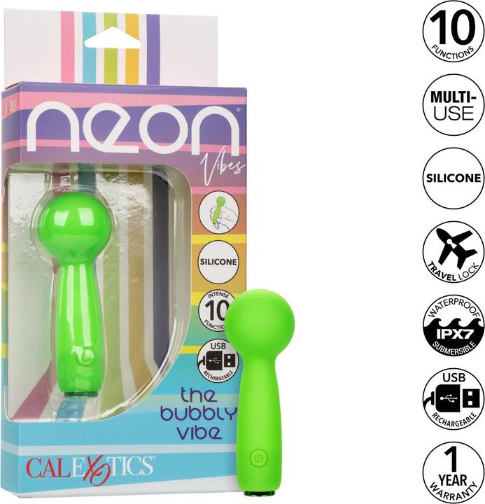 Produktbild CalExotics Neon Vibes The Bubbly Vibe Mini-Massager 10 Vibrationen Grãoen