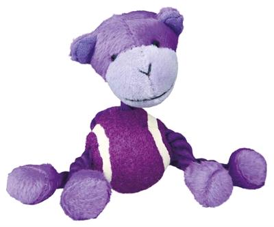 Actual product image Trixie Animals with rope and tennis ball 16cm (Plush toy dog)