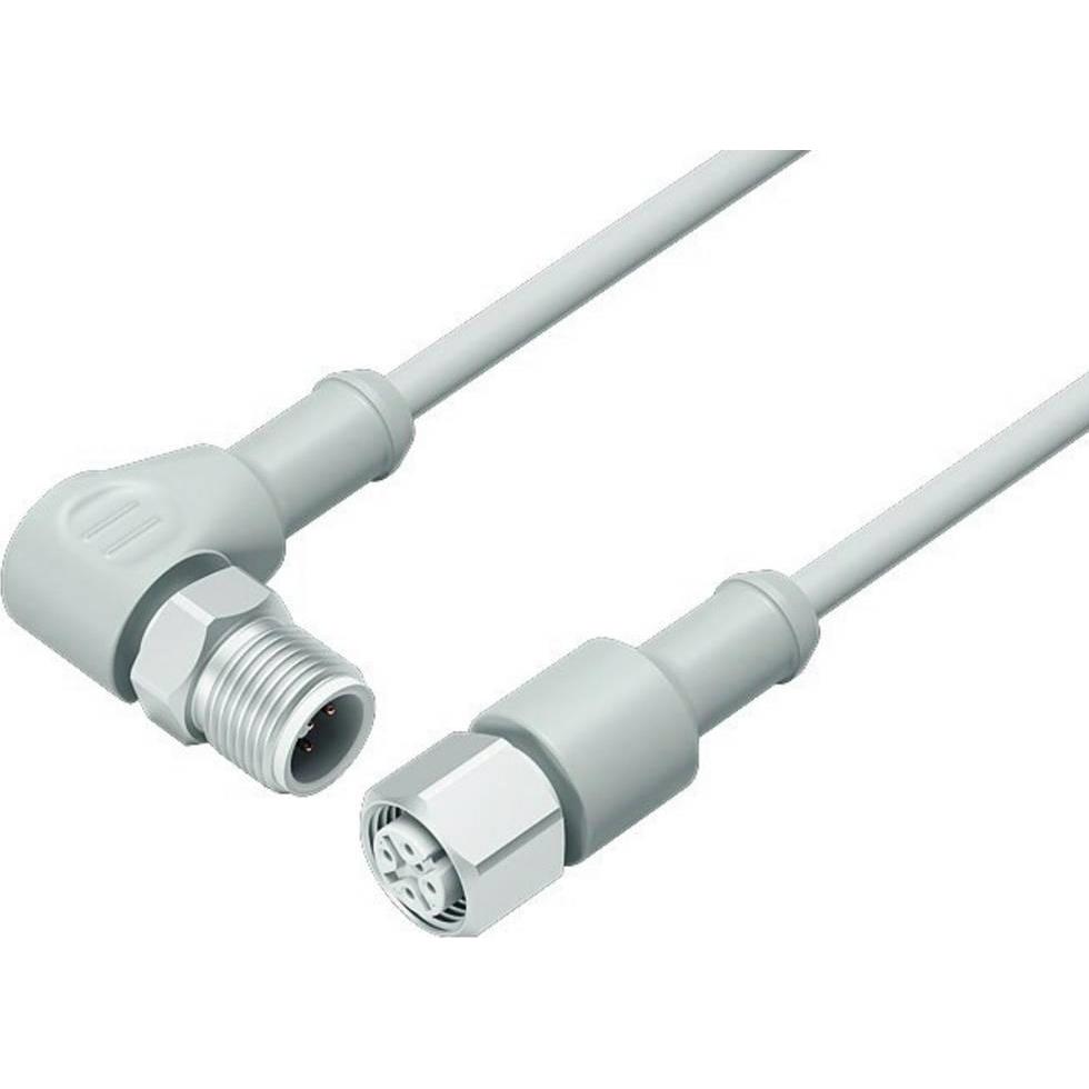 Schubiger Binder 77 3730 3727 40404-0200 Sensor-/Aktor-Anschlussleitung M12 1 St., Elektronikkabel + Stecker, Grau