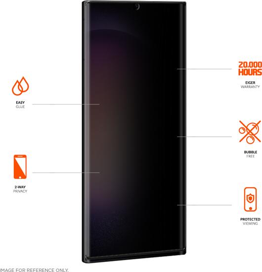 Actual product image Eiger Mountain Glass Black Edge (1 pcs., Samsung Galaxy S23 Ultra)