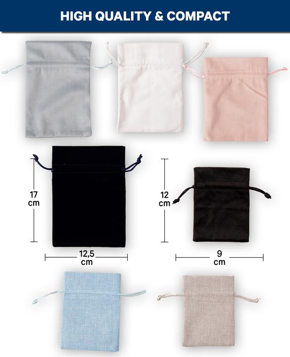 Actual product image I Am Creative Geschenkbeutel Set, Stoff (7x)