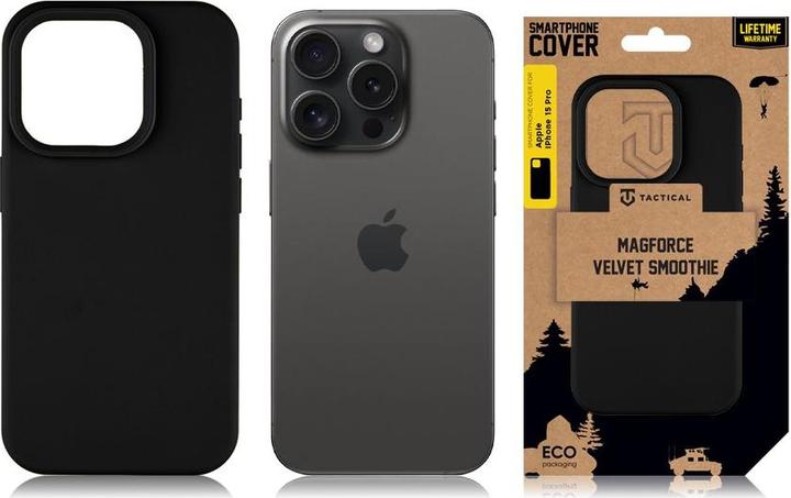 Produktbild Tactical MagForce Velvet Smoothie Cover for Apple iPhone 15 Pro Asphalt (Apple iPhone 15 Pro)