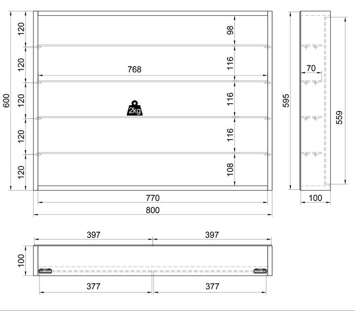 Actual product image VCM Mandosa (80 x 10 x 60 cm)
