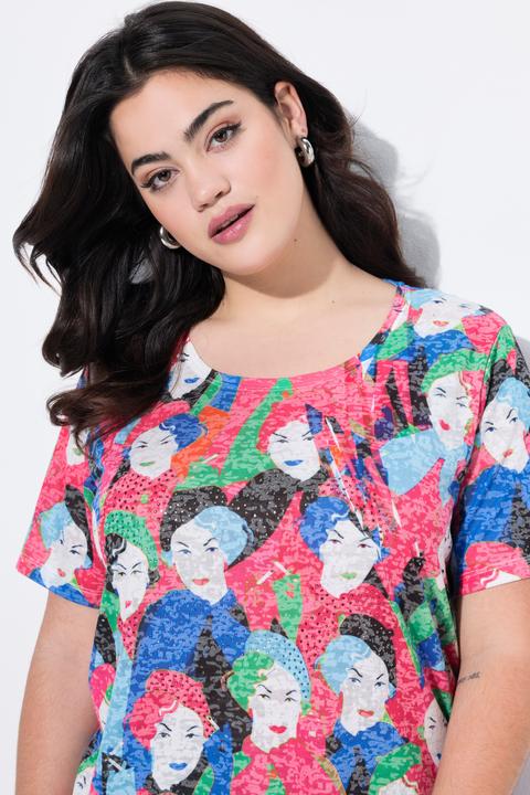 Immagine prodotto Angel of Style T-Shirt, bequeme Passform, Gesichter-Muster (44)