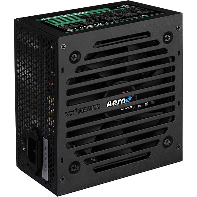 AeroCool VX PLUS 600 Netzteil 600 W 20+4 pin ATX ATX Schwarz (600 W), PC Netzteil, Schwarz