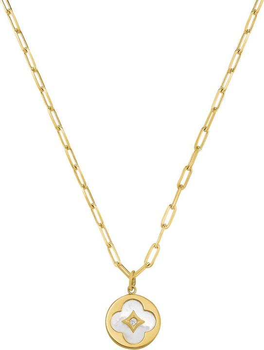 Actual product image Charles Garnier LÉGENDE small mother-of-pearl Clover necklace - Mother-of-pearl & 925 silver (925 silver)