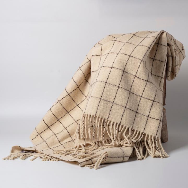 Produktbild MojaMajo Wolldecke Joao 140x190 cm, Weiss (140 x 190 cm)