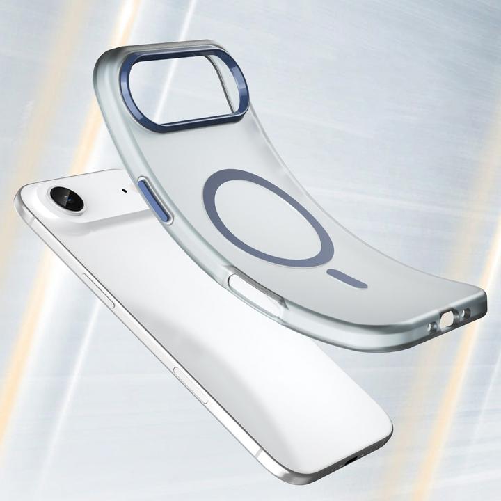 Produktbild Hurtel Magnetische Schleifhülle für iPhone 17 Air, kompatibel mit MagSafe, Mattblau (Apple iPhone Air)