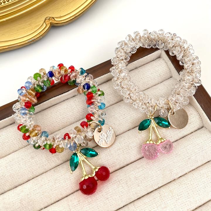 Immagine prodotto Activity Board 2 pc bunte Strassstein verschönert, Mode Kirsche Haar-Accessoire (2 pz.)