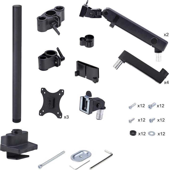 Actual product image StarTech Triple Monitor Desk Mount (Table, 27", 7 kg)