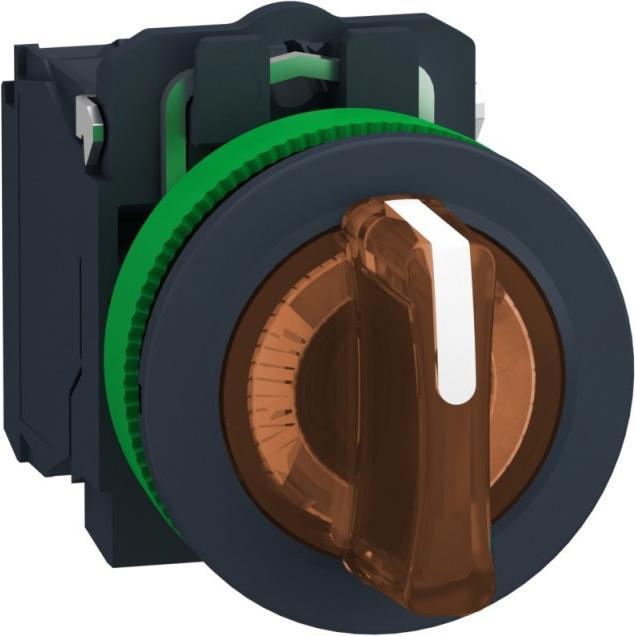 Actual product image Schneider Electric Schneider illuminated selector switchXB5FK135M5compl Flush plastic or 30mm 230V