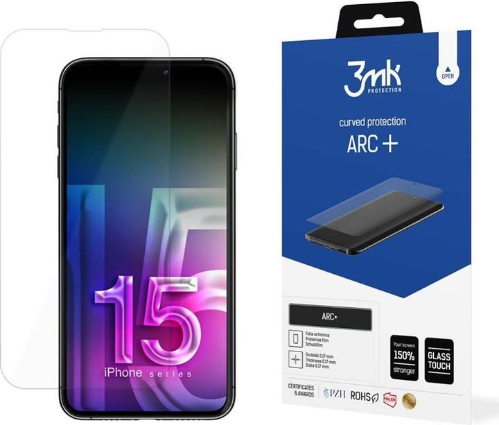 Produktbild 3MK Schutzfolie ARC+ für iPhone 15 Plus 6,7" (1 Stk., Apple iPhone 15 Plus)