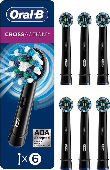Actual product image Oral-B CrossAction Replacement Brush Heads, Black, 6-Count (6x)
