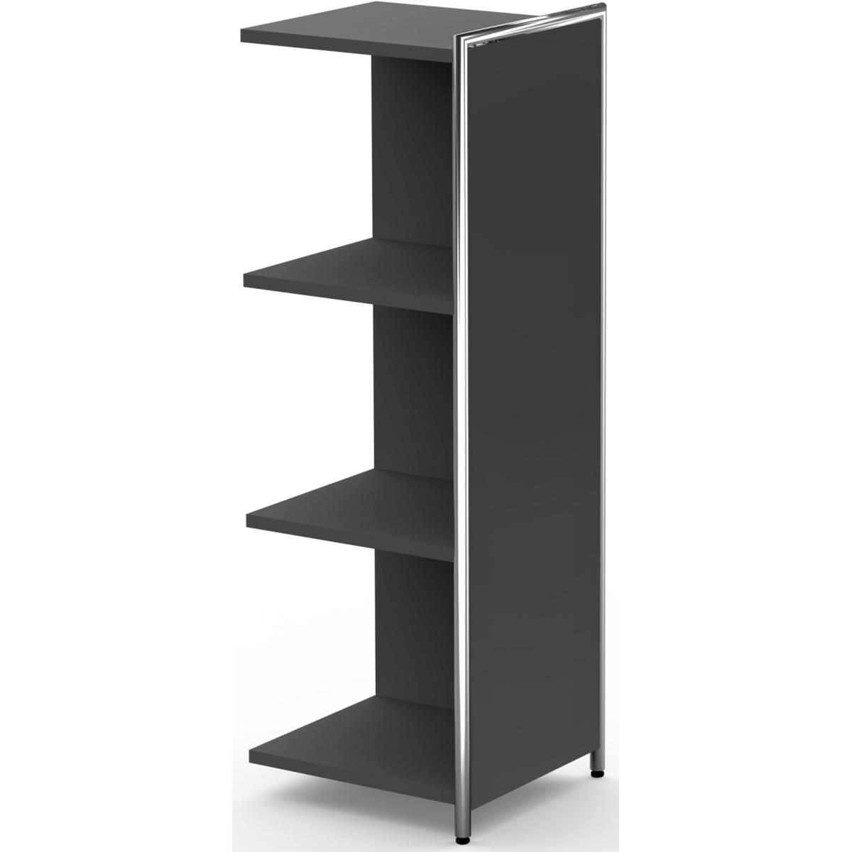 Kerkmann, Aktenschrank, Anbau-Regal ARTLINE, 2 B”den, (B)390 mm, anthrazit