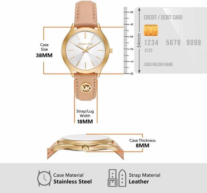 Actual product image Michael Kors Damenuhr SLIM RUNWAY (Analogue wristwatch, 38 mm)