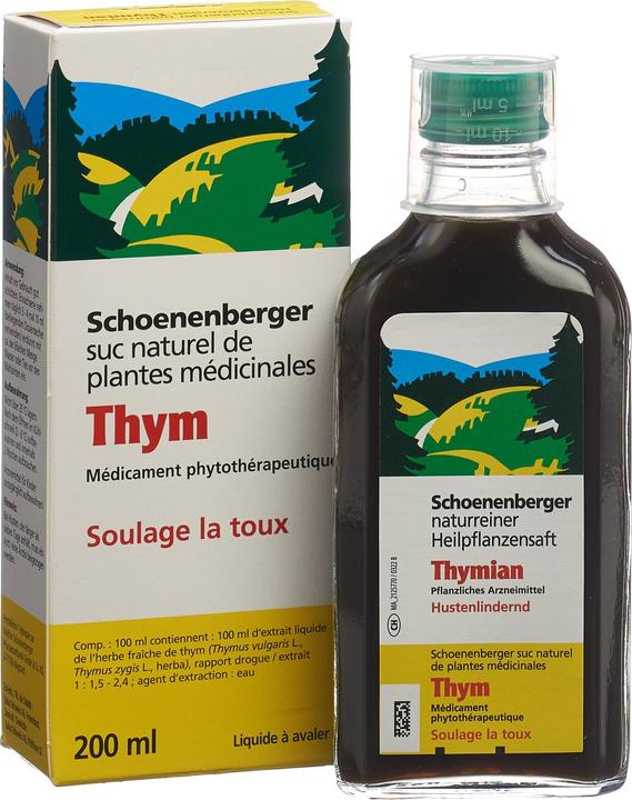 Actual product image Schönenberger Thyme medicinal plant juice juice