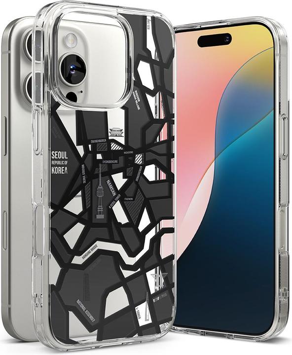 Immagine prodotto Ringke Case for iPhone 16 Pro FUSION DESIGN SEOUL MAP BLACK (Apple iPhone 16 Pro)