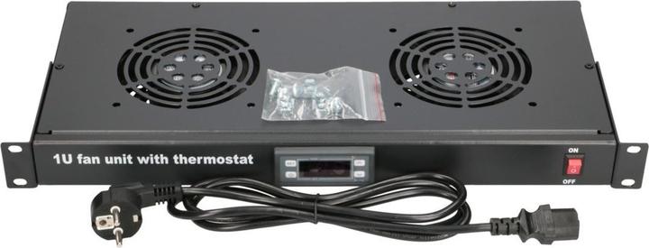 Produktbild Extralink 19" Rack Mount Lüfterpanel (2 Lüfter) mit Thermostat