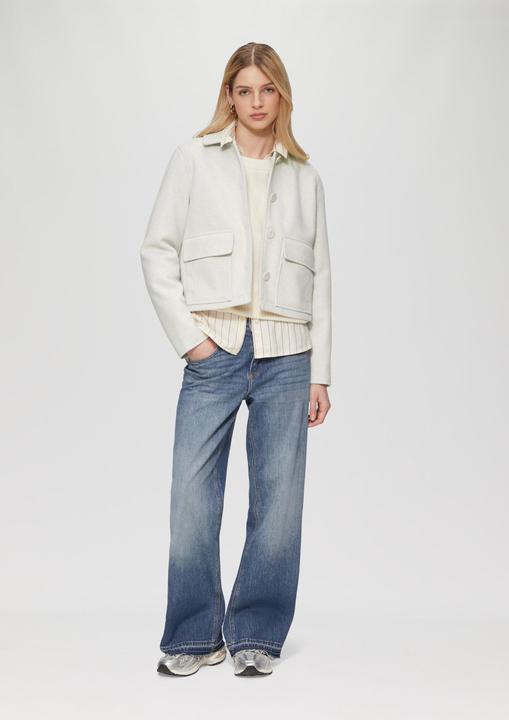 Actual product image S.Oliver Outdoor-Jacke Kurze Jacke in Wolloptik mit aufgesetzten Taschen (M)