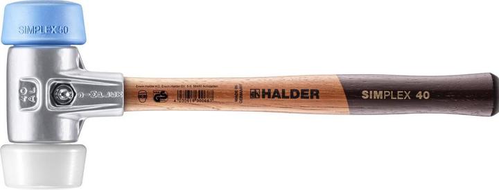 Produktbild Halder Schonhammer 430 50mm TPE-soft/Superplastik AL-Gehäuse Simplex (430 g)