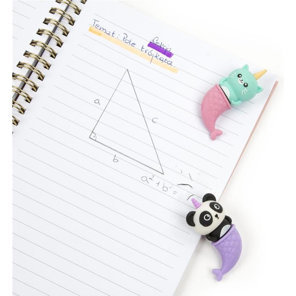 Derform, Strumenti di correzione, Radiergummis mit Katzen- und Panda-Duft, 2 Stück.