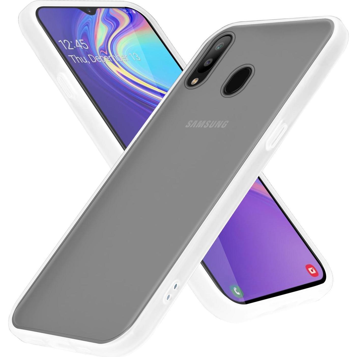 Cadorabo Hybrid Matt Cover (Samsung Galaxy M30), Smartphone Hülle, Transparent