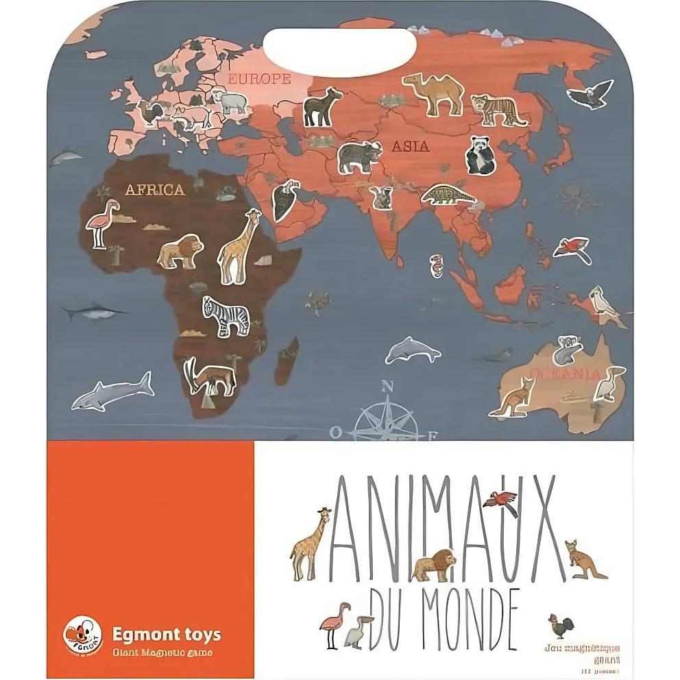 Egmont Multicolore Gioco A Calamita Gigante Animali Del Mondo (Francese, Inglese, Italiano, Tedesco)