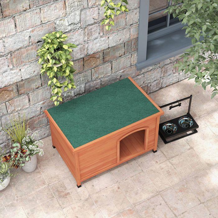 Actual product image Swisshandel24 Dog kennel Wooden dog kennel Dog kennel XXL, 100cmx65.5cmx68cm, brown + green (Dog house)