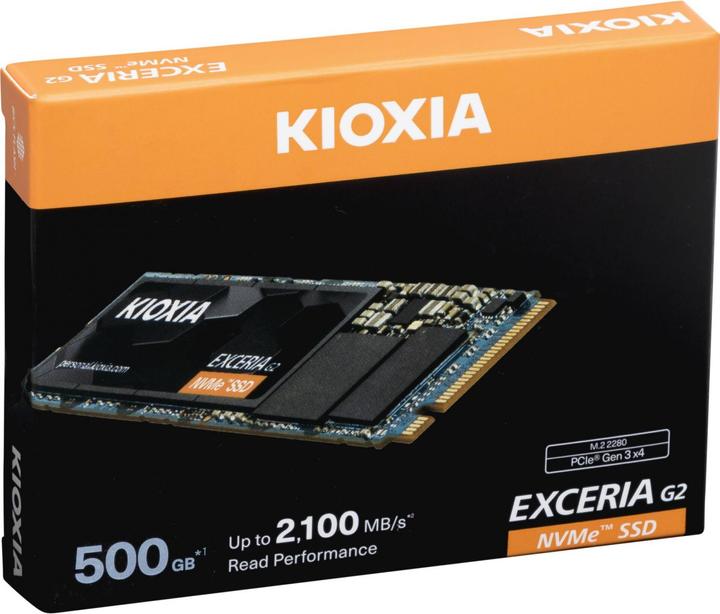 Actual product image Kioxia Exceria G2 (500 GB, M.2 2280)