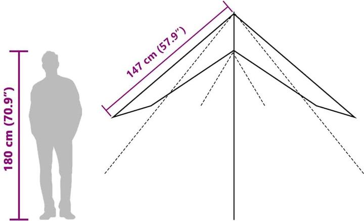 Image du produit vidaXL Campingplane (Tarp abri de camping, 1.15 kg)
