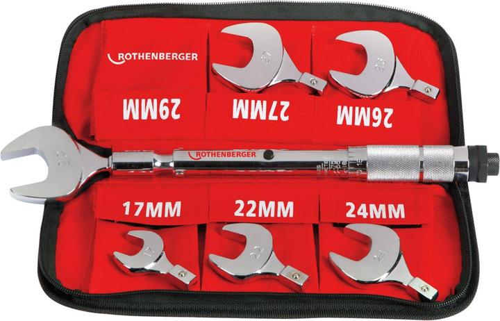 Image du produit Rothenberger Jeu de clés à fourche dynamométriques 7 pièces (3/8", 1/4", 1/2", 14 Nm, 77 Nm)