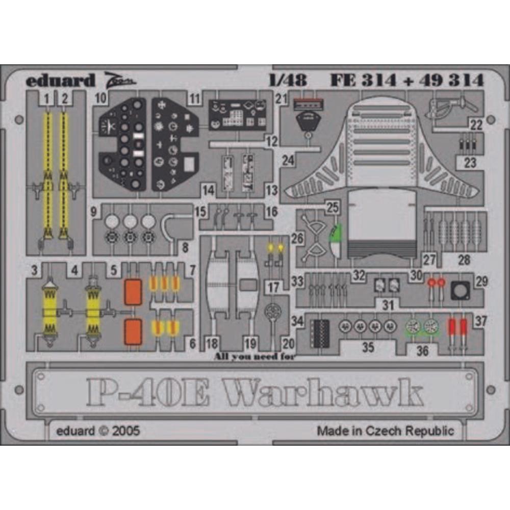 Eduard P-40E Warhawk für Hasegawa Bausatz