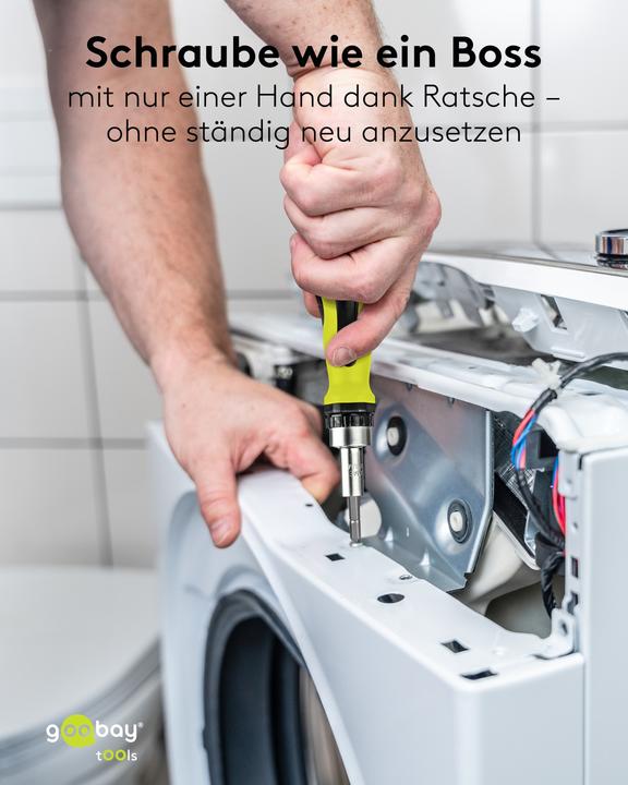 Produktbild Goobay Schraubendreher-Set mit 100-tlg. Bitsatz (Clutch, Tri-Wing)