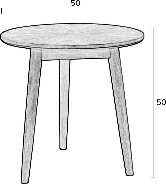 Image du produit White Label Living Table (50 x 50 x 50 cm)