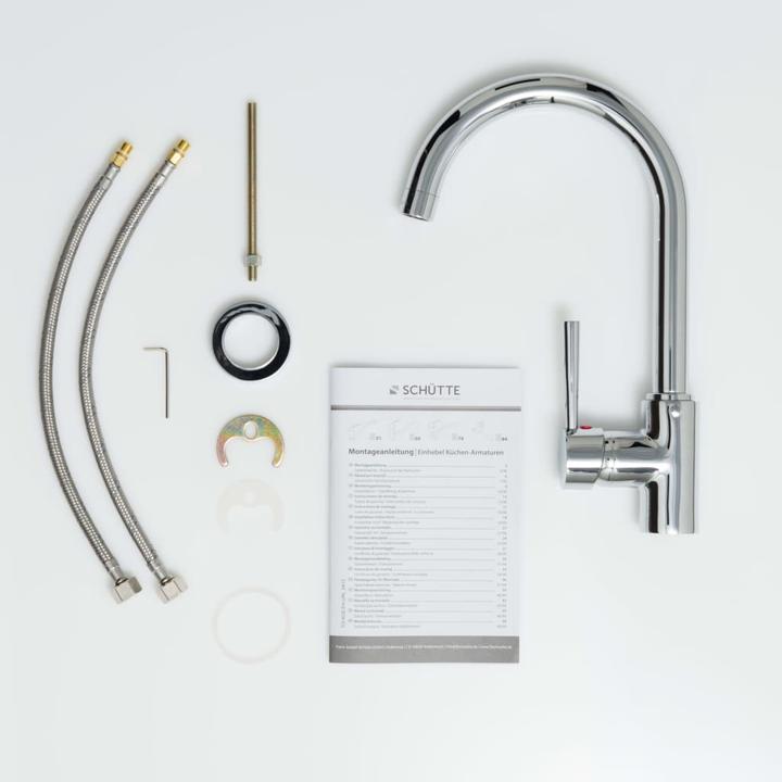 Actual product image Schütte Kitchen tap CORNWALL sink mixer chrome swivelling 79116