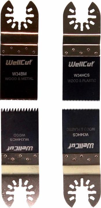 Produktbild Wellcut MT-4 Multi Tool Werkzeugklingen-Set 4-teilig Universal Zubehör OIS Long Life