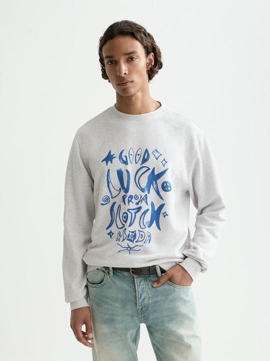 Produktbild Scotch & Soda Gewaschener Denim-Grafik-Sweatshirt (M)