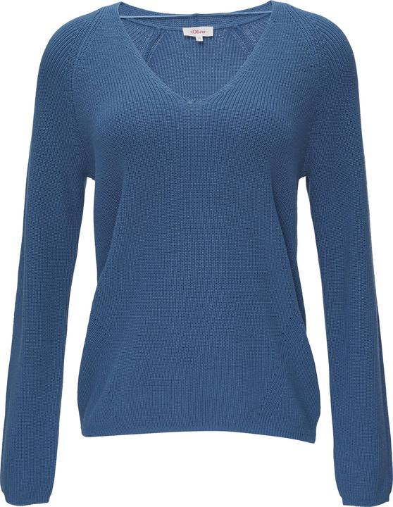 Image du produit s.Oliver Strickpullover Strickpullover mit V-Ausschnitt und Raglan-Ärmeln (42)