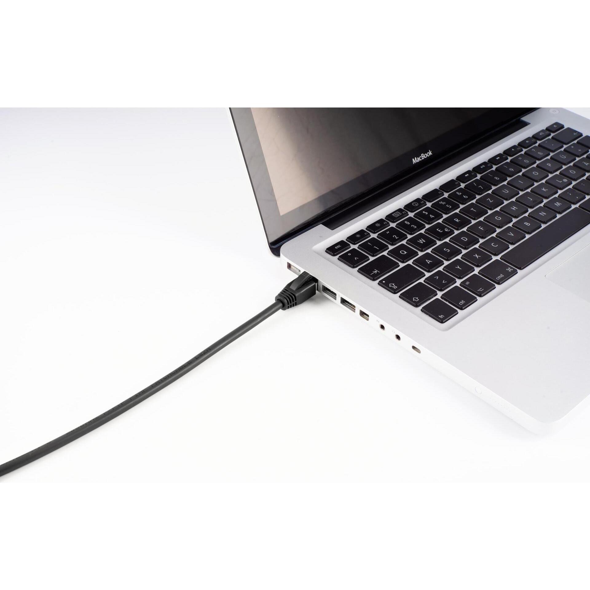Thumbnail - Shiverpeaks BASIC-S Patchkabel, Kat. 8, F/FTP, 15,0 m schwarz, RJ45 Stecker (F/FTP, CAT8.1, 15 m), Netzwerkkabel