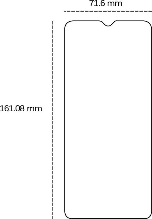 Actual product image OEM Tempered glass 2,5D for Samsung Galaxy A05s (Galaxy A05s)