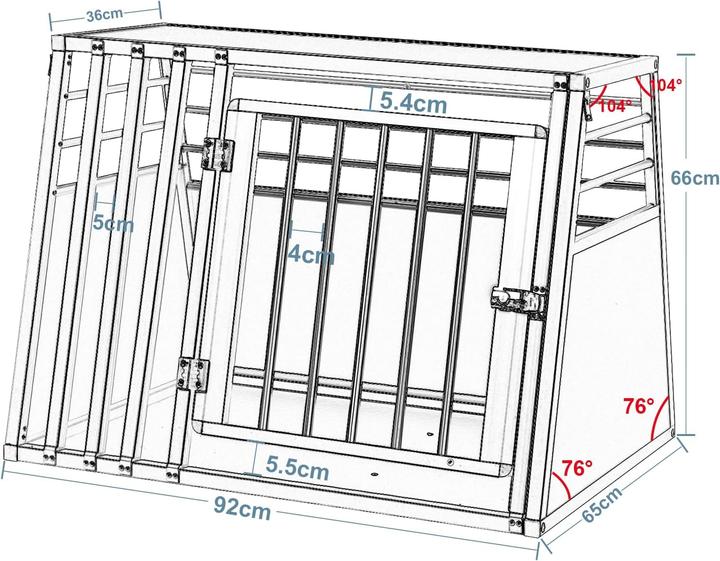 Produktbild Eugad Hundetransportbox für Reise und Auto (Hund)